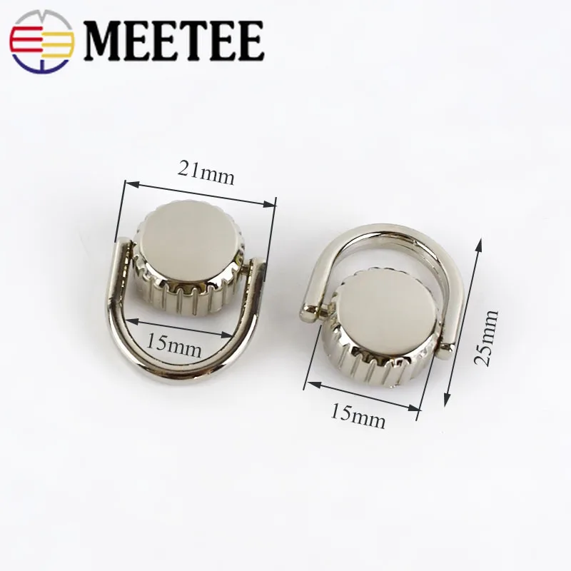 Meetee 10/20 шт. 15 мм металлическая сумка подвесные пряжки D кольцо цепные крючки