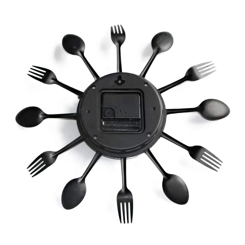 Временные столовые приборы кухонные настенные часы 3D Съемная современная