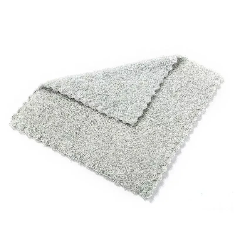 

Super Absorbent Microfiber kitchen Dish Cloth Coral velvet Scouring Pad Rags High-efficiency Household Cleaning Towel dish cloth