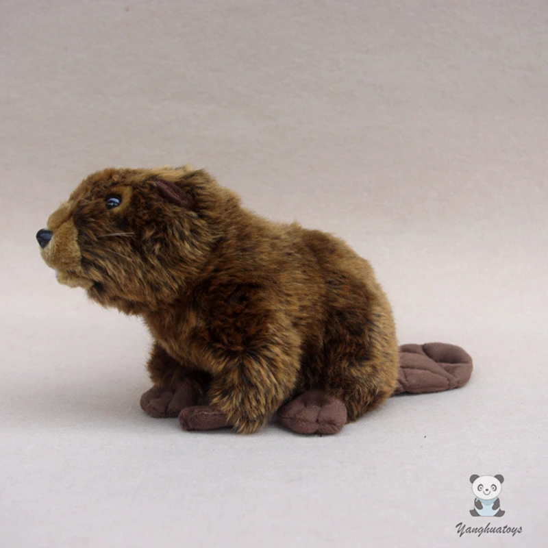 Милая мягкая игрушка в виде животных кукла настоящая жизнь плюшевый бобр детские