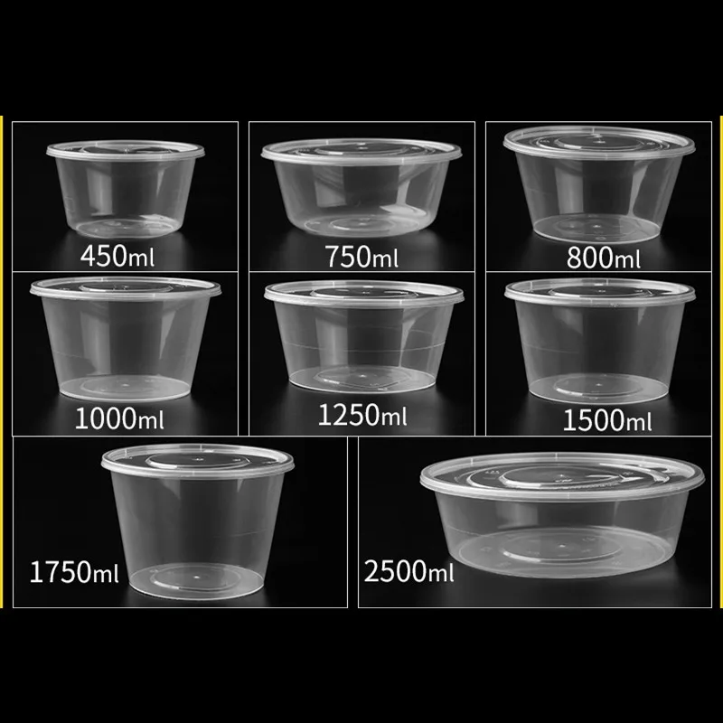 25 шт. толстой подошве с круглым носком в одноразовый контейнер для ланча на вынос