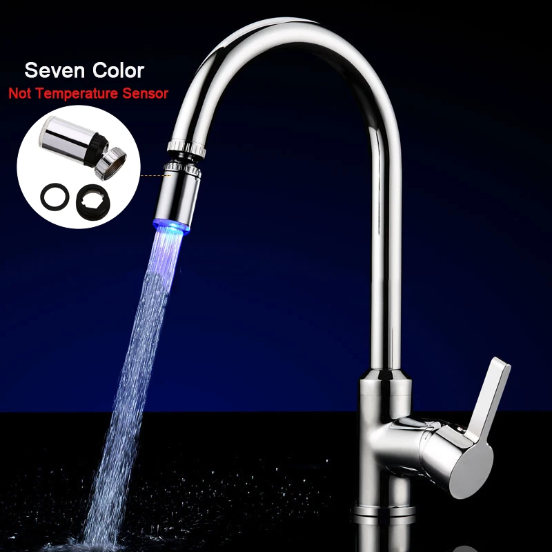 360 градусов светодиодный аэратор водопроводный кран с регулируемыми головками