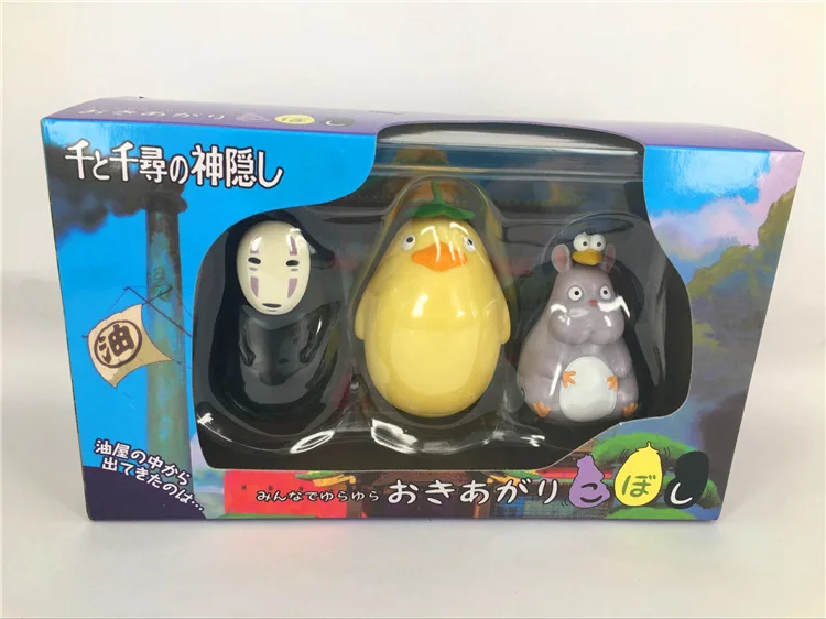 

Miyazaki Hayao figures toys New PVC Japan Anime Spirited Away No Face M car Chinchilla cat bus toys Set