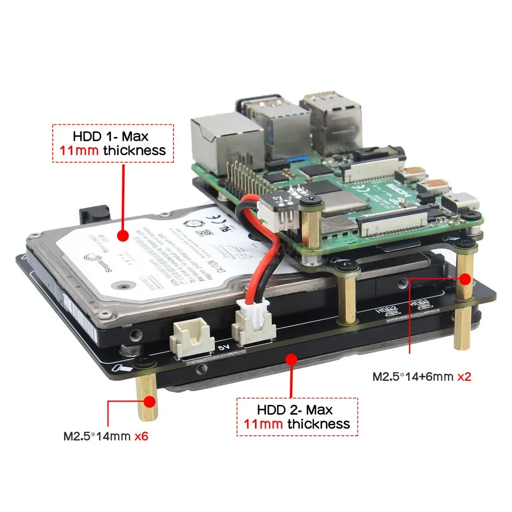 Raspberry Pi 4 Dual 2 5 &quotSATA HDD/SSD Shield X883 для Model B 8 ГБ/4 ГБ/2 ГБ | Компьютеры и офис
