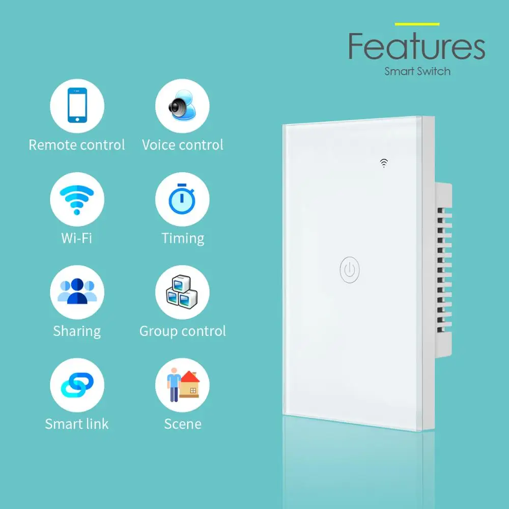 Американский стандарт Wi Fi выключатель света Apple Homekit умный светильник ель 10 А