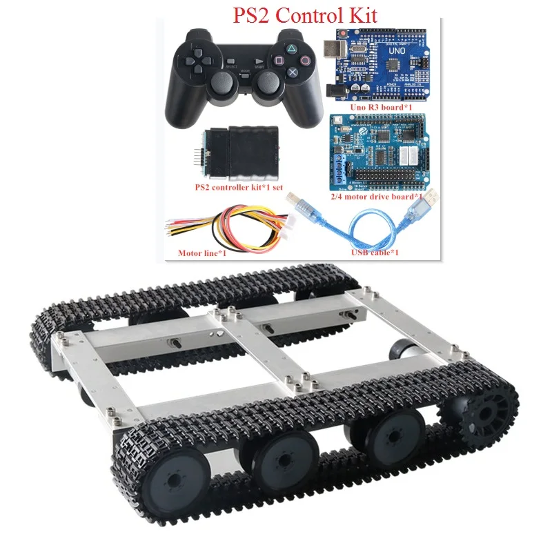 Wifi/ Bluetoth/ PS2 версия TP301 умное шасси для танков гусеничное платформа дистанционного