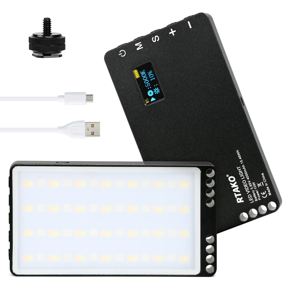 Переносная перезаряжаемая RGB видео светильник Панель заполните лампы для селфи