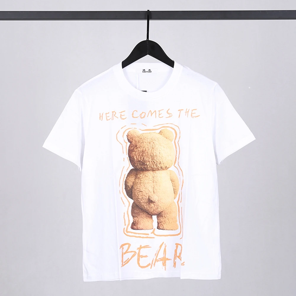 Футболка marcelo barrett с принтом медведя Мужская футболка коротким рукавом Женская