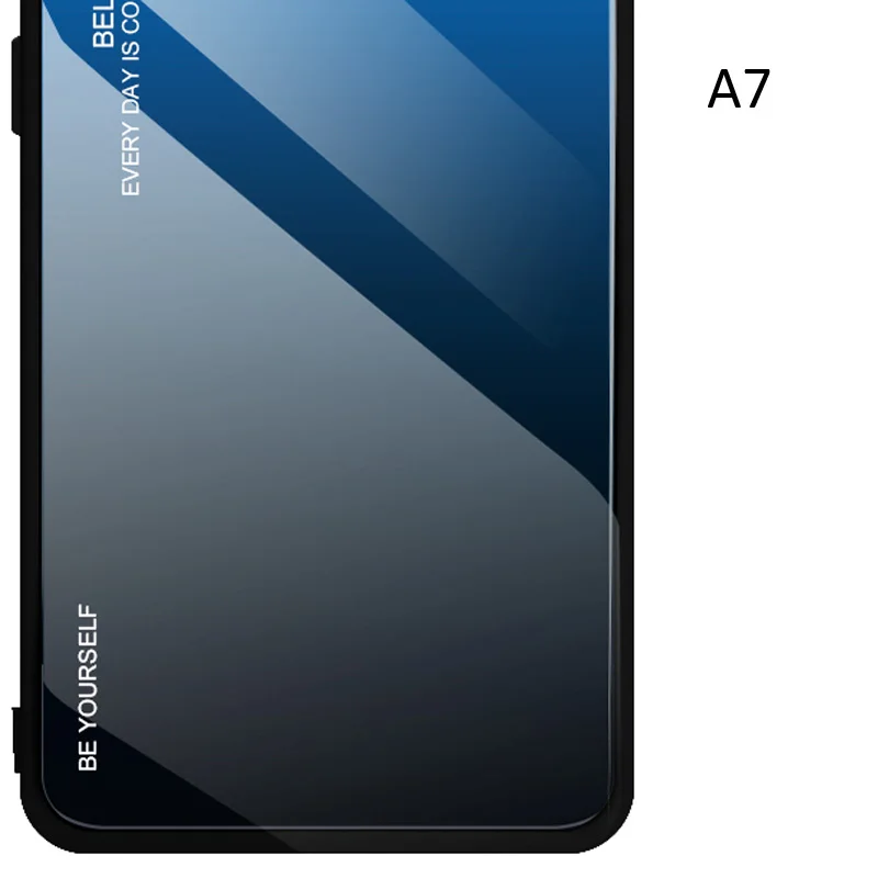 A7 Чехол из закаленного стекла с градиентом из углеродного волокна для Xiaomi Redmi Note 8 Pro 8T - Цвет: A7