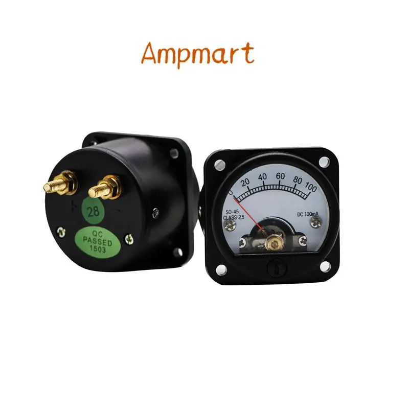 Ampmart 1 шт. 45 мм круглая подвижная катушка панель Измеритель DC100MA для 2A3 300B 6550 211 KT88 AMP