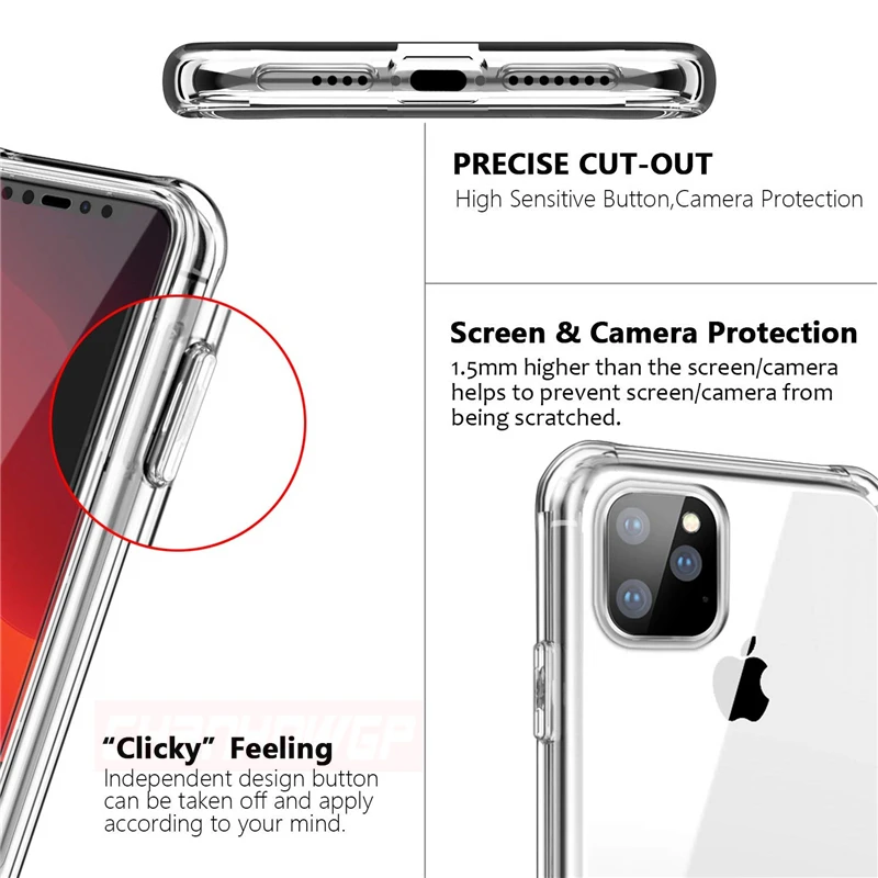 Мягкий Двойной силиконовый чехол для iPhone 11 Pro Max XR XS X max тонкий из ТПУ iphone 6 6s plus 7 8 PLUS