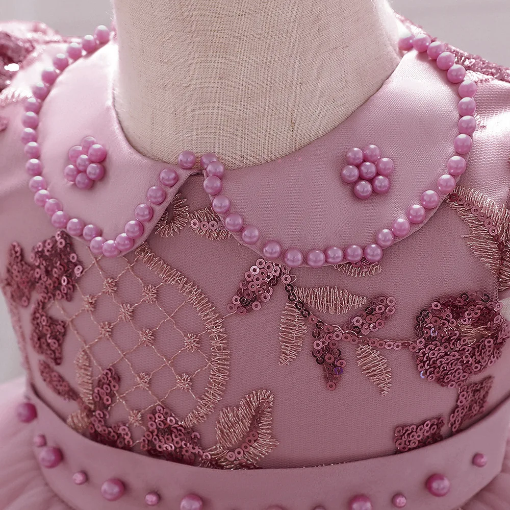 

Infantil Baby Girls Flower Kids Dress for Girls Newborn Baby Clothes Birthday 1 Year Girl Party Ball Gown Tutu Princess Dresses