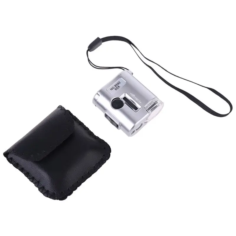 OOTDTY ювелирный микроскоп 60 X лупа с подсветкой СВЕТОДИОДНЫЙ УФ-светильник APR6_30 |