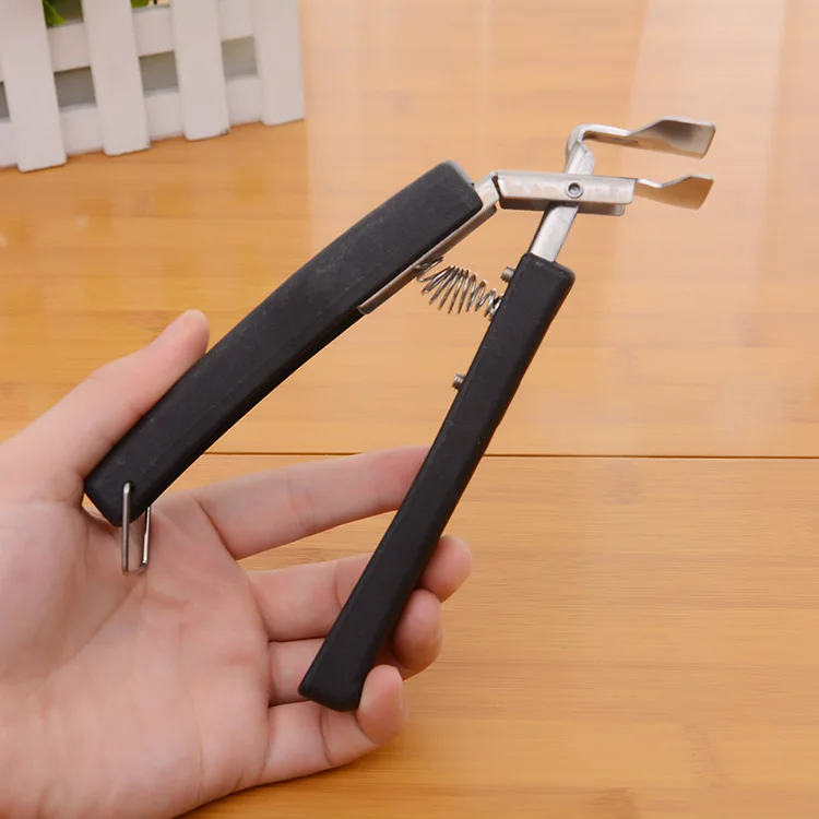 Кухонный гаджет черная пластиковая ручка анти обжигающий держатель для миски