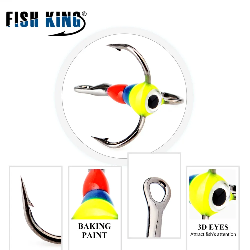 FISH KING 5 шт./лот 8 #10 #12 #14 # рыболовные крючки крючок для зимней подледной рыбалки