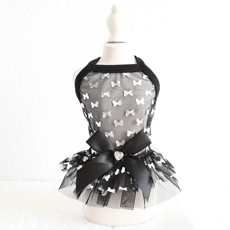 Милая летняя майка с бантом для маленькой собаки одежда чихуахуа принцессы