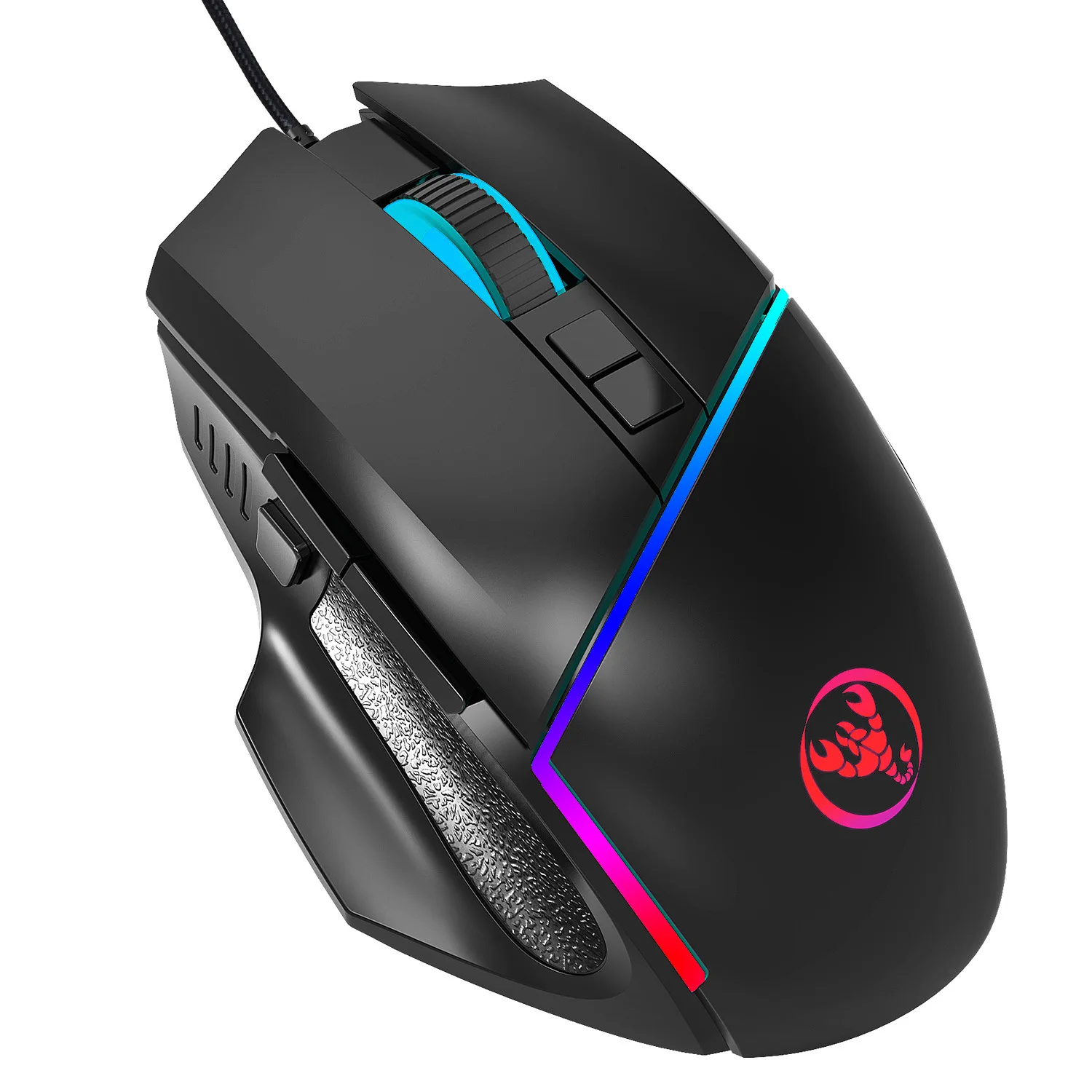 Игровая мышь Hongsund регулируемая Механическая 6400DPI игровая проводная USB с 7