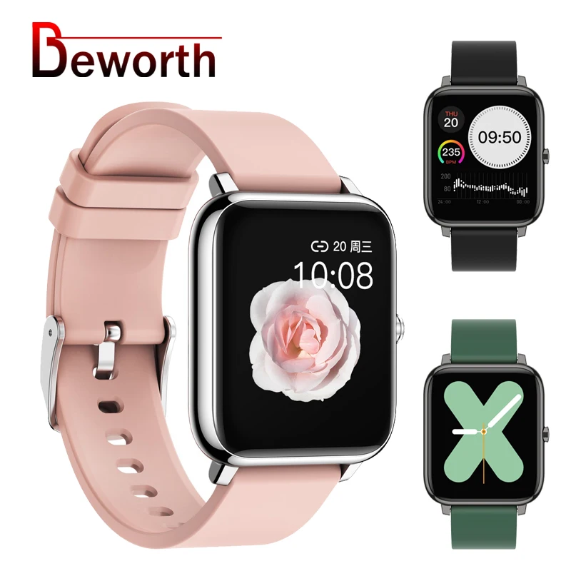 

Fashion Full Touch P22 Smart Watch Square Women Men Sport Watch Electronic Ladies WristWatch For Andriod IOS Phone Clock Hours