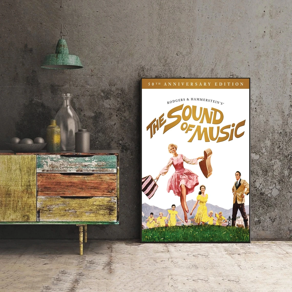 Плакат по мотивам фильма Звук музыки холст Классическая винтажная настенная