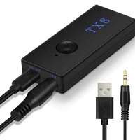 dc 5v tx8 wireless bluetooth transmitter receiver adapter stereo audio music adapter rca 3 5mm audio 2 in 1 for tv headphone pc