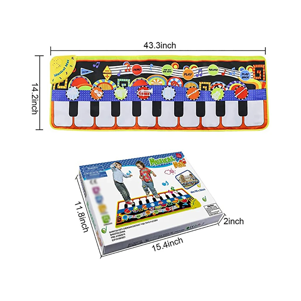 

Electronic Music Piano Mat Multi-function 8 Instruments Mode Foldable Music Carpet Educational Toy Children Kid