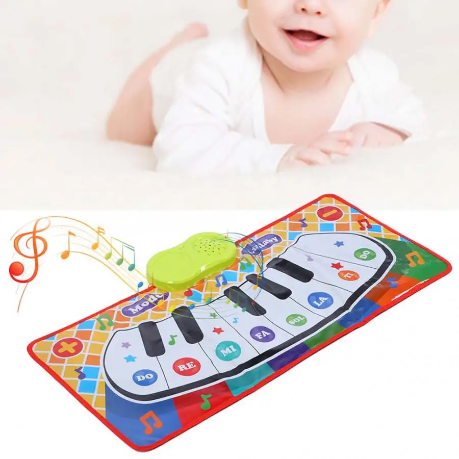 Музыкальный коврик детский игровой для пианино с клавиатурой игрушечный