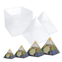 15cm large pyramid epoxy resin mold pyramid molds for resin diy orgonite garden home decoration concrete plaster silicone mold