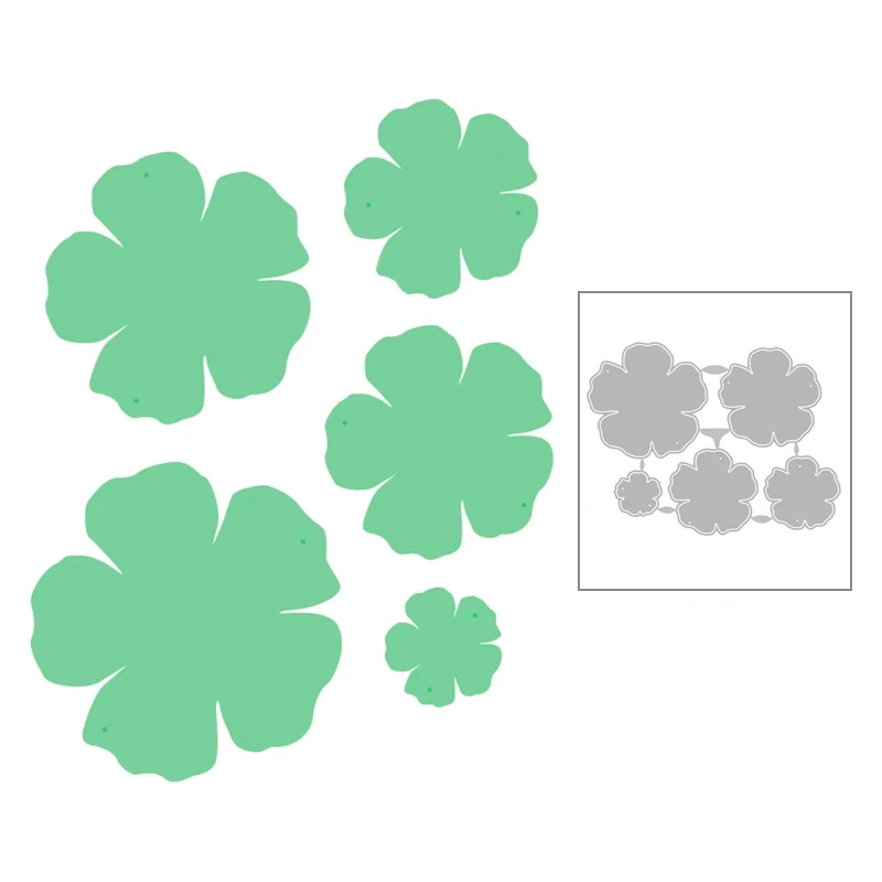

2020 New Plant Five Leaf Clover and Leaves Embossing Metal Cutting Dies For DIY Scrapbooking Greeting Card Paper Making No Stamp