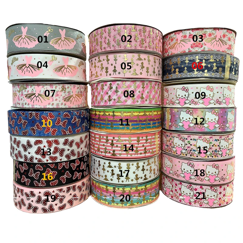 

38mm foil hologram ballerina printed ribbon