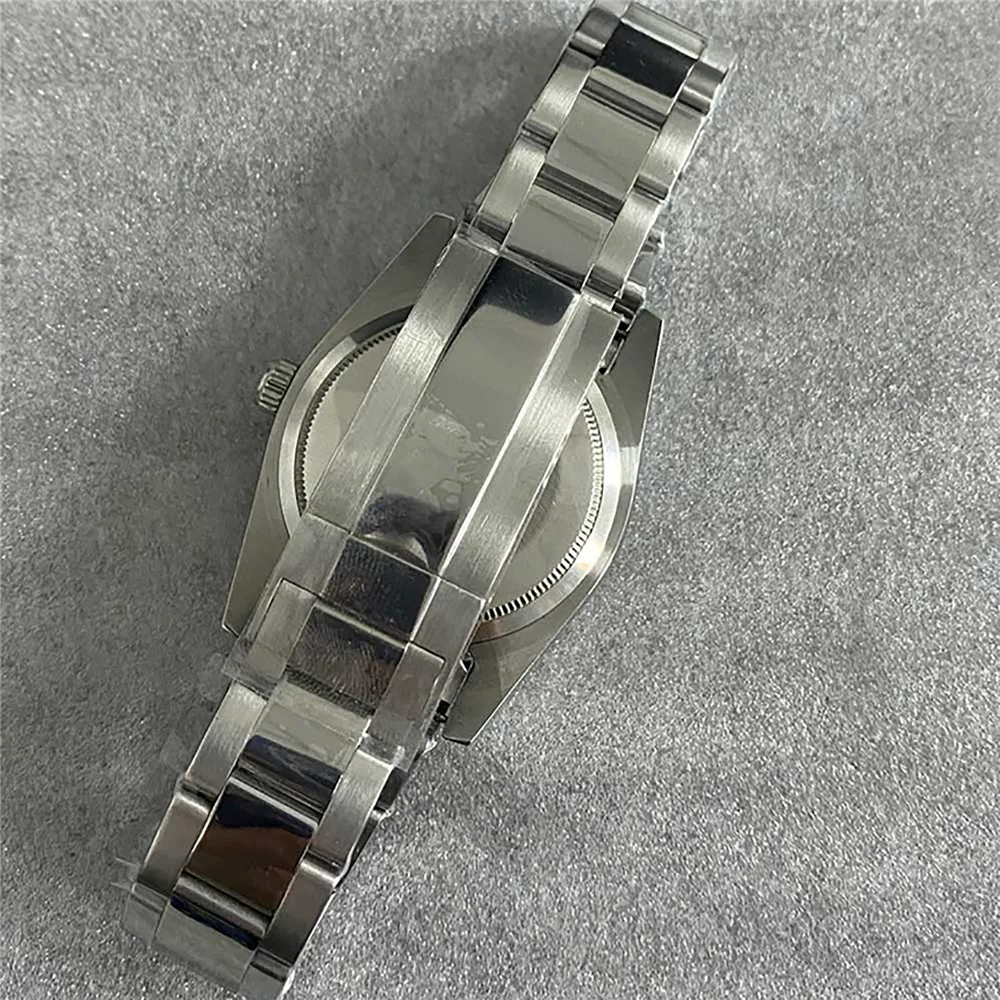 Watch Case + Strap Sapphire Glass Stainless Steel Watch Case for NH35/36/4R Movement