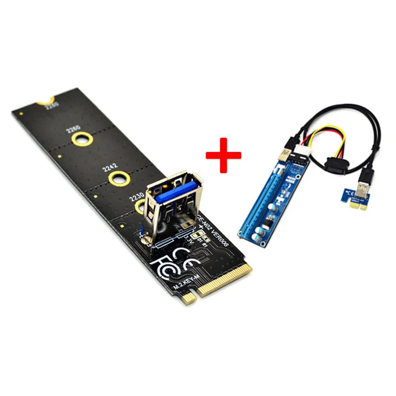 Новая переводная карта NGFF M.2 к PCI-E X16 для майнинга Pcie Райзер брелок 4 контакта 6