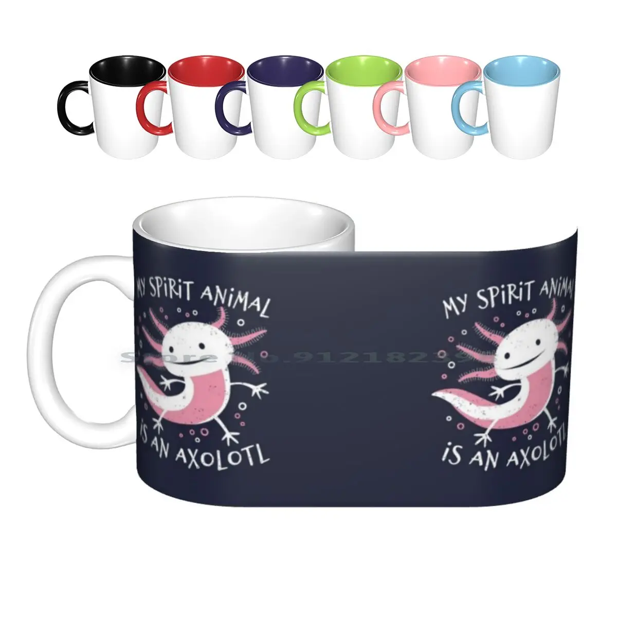 

Cute Amphibian-My Spirit Animal Is An Axolotl Ceramic Mugs Coffee Cups Milk Tea Mug Axolotl Art Axolotl Salamander Axolotl