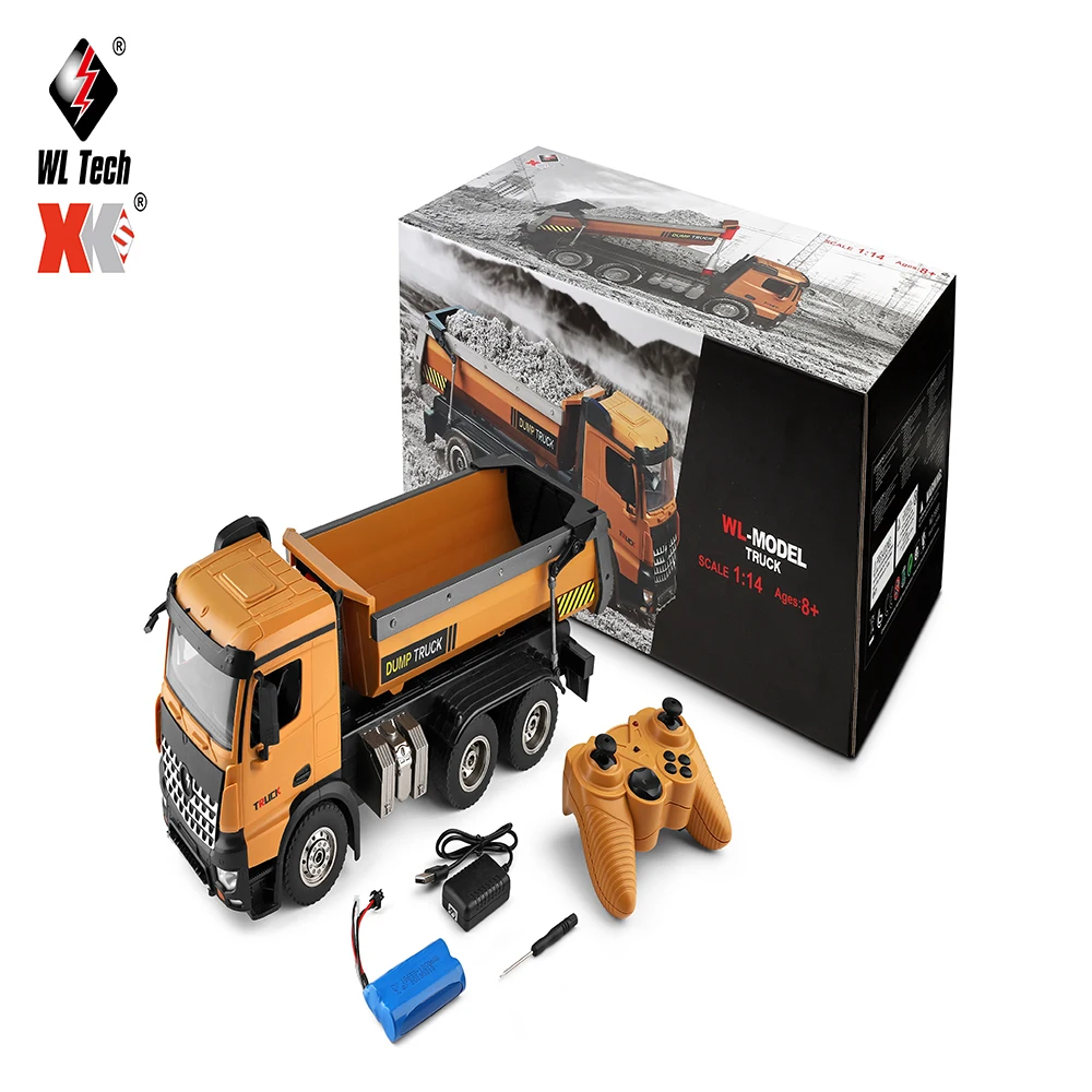 

WLTOYS 14600 1:14 2.4G Remote Control Dirt Dump Truck Engineering Series Load Dump Vehicle Large Car Model Toy