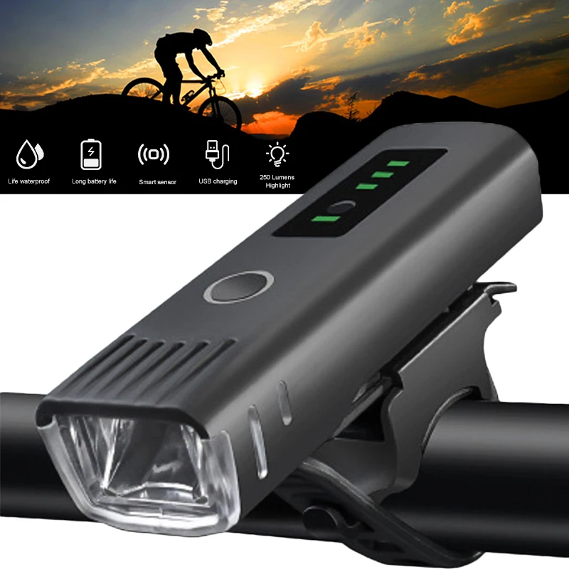 

Smart Induction Bicycle Front Light LED USB Rechargeable MTB Road Bike Headlight Cycling FlashLight Bike Lights Lamp