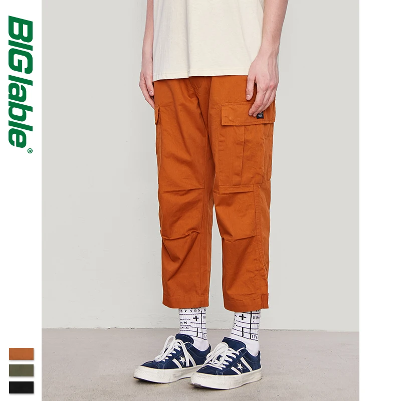 2019 Pantalones Hombre мужские уличные брюки карго свободного покроя с карманами подходят
