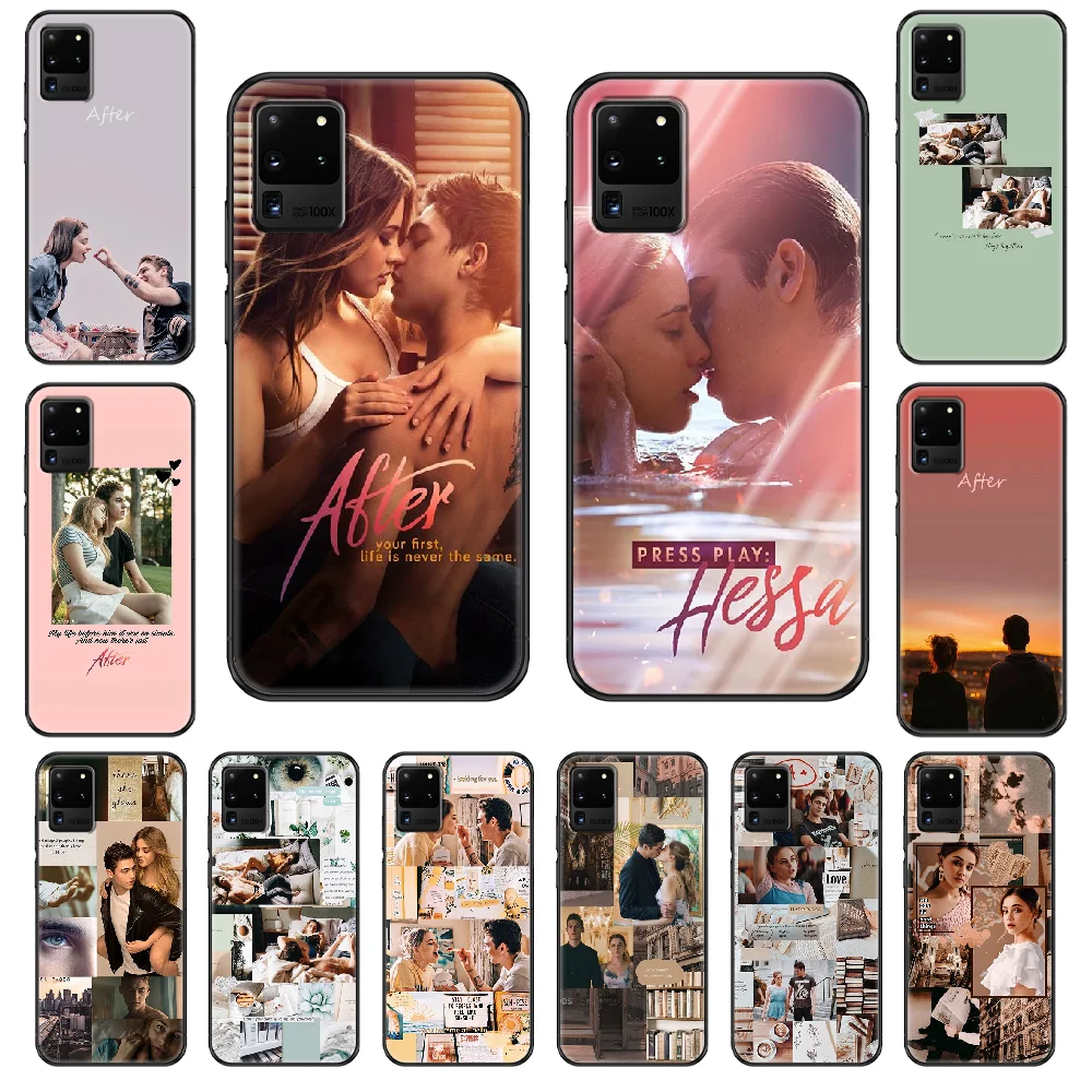 Чехол для телефона после фильма Samsung Galaxy S 3 4 5 6 7 8 9 10 E Plus Lite Edge black pretty Etui tpu prime
