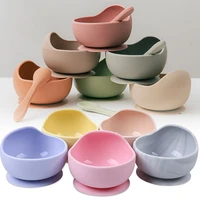 1pcs silicone baby feeding bowl tableware waterproof non slip crockery bpa free silicone dishes for baby bowl food tableware