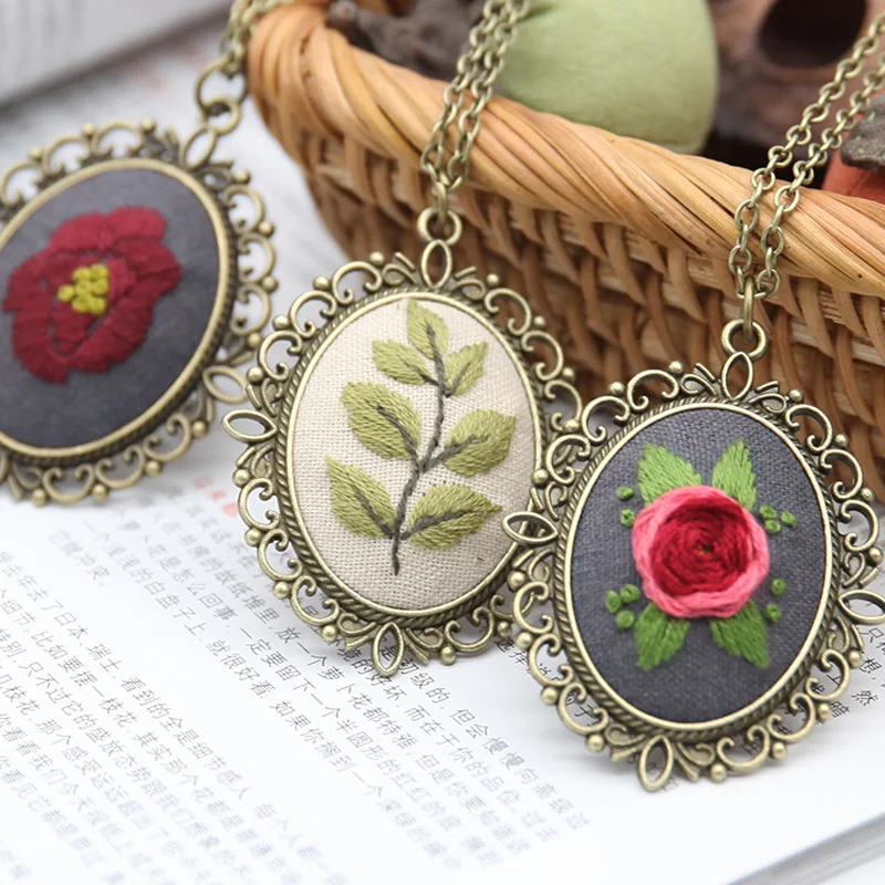 Набор для рукоделия вышивки набор цветы вышивка крестиком с обручем ручная