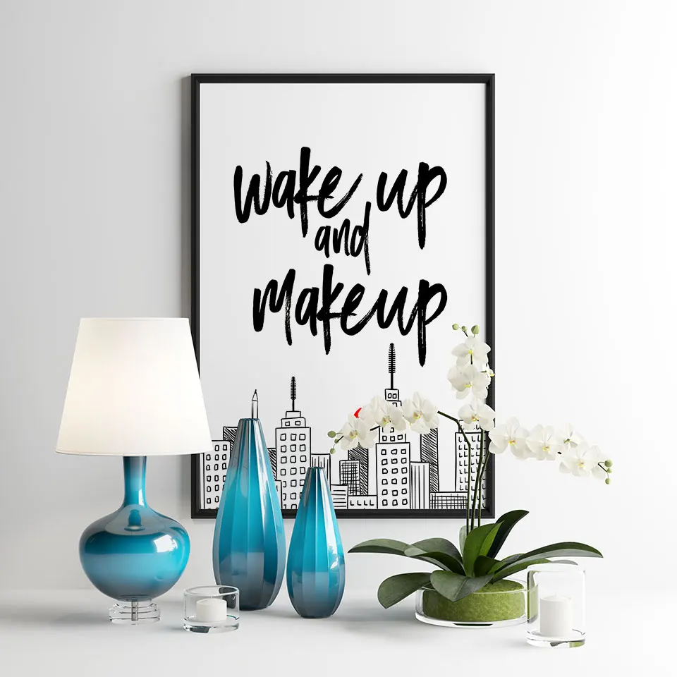 Нью-Йорк плакат Пробуждение Холст Картина Макияж Стены Искусство Печать Цитата