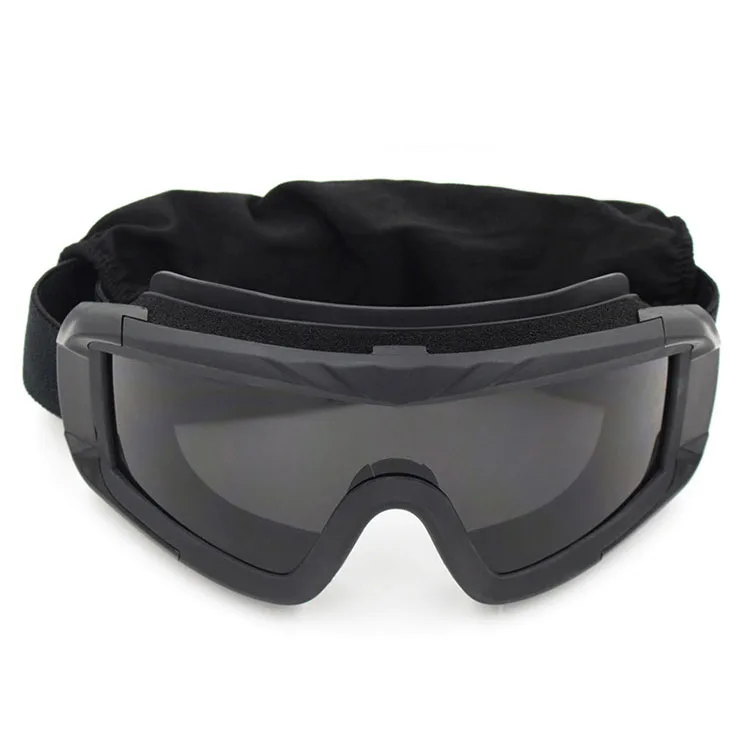 Мотоциклетные очки с повязкой на голову три комплекта линз защита от песка УФ для