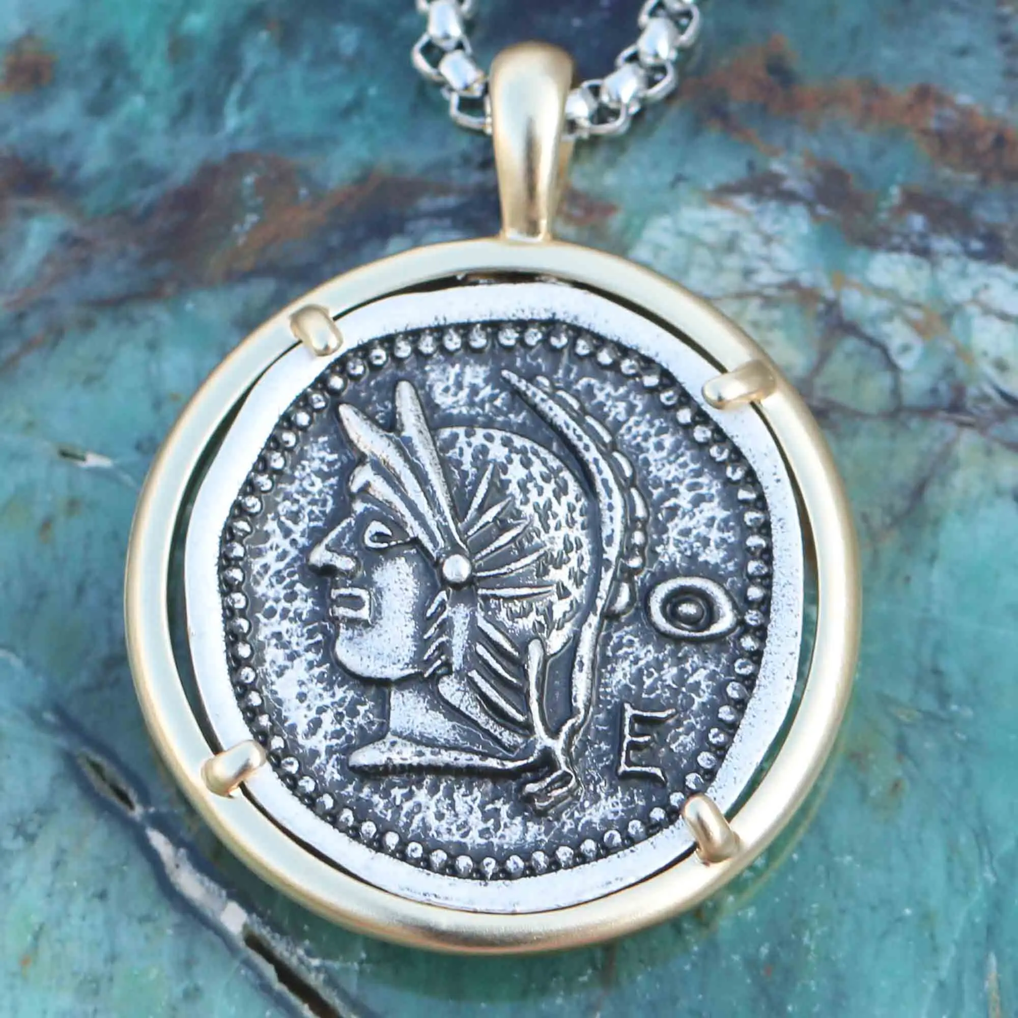 Ожерелье в римском стиле для мужчин и женщин винтажный медальон воина