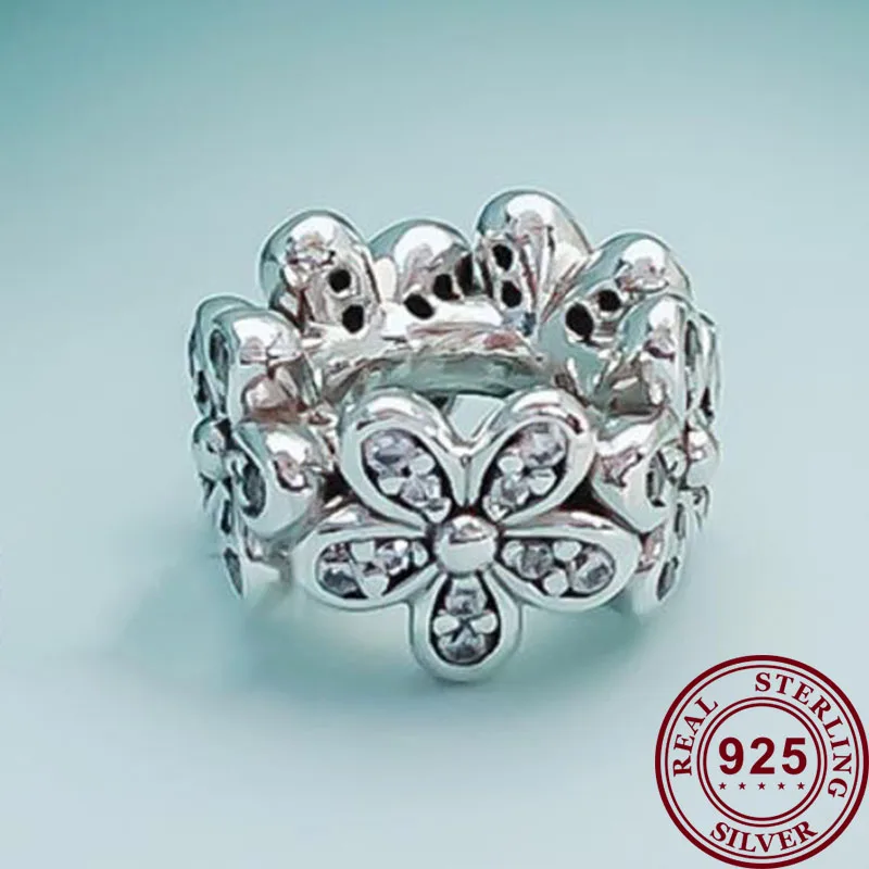 

100% 925 Sterling Silver Bead New Daisy Isolation Beads Fit Pandora Women Bracelet & Necklace Diy Jewelry