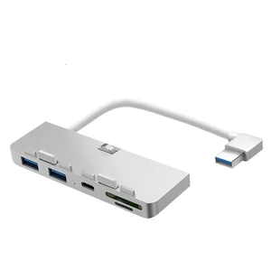 huwei aluminum alloy usb 3 0 hub 3 port adapter splitter with sdtf card reader for imac 21 5 27 pro slim unibody computer free global shipping