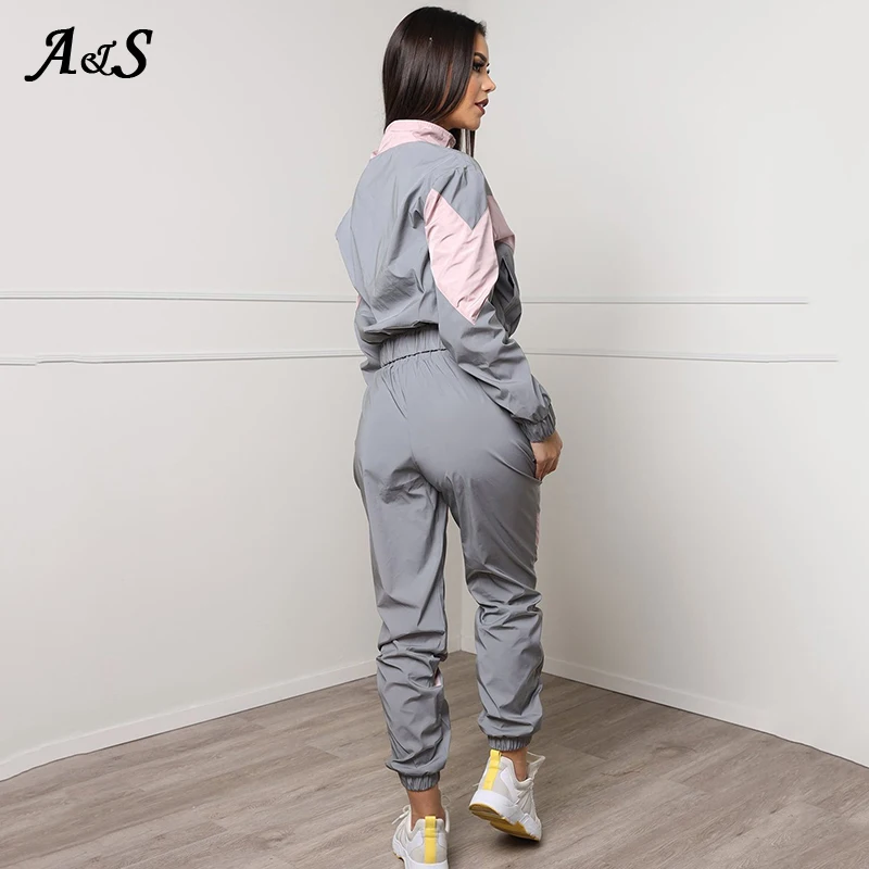 Светоотражающие Брюки для женщин брюки карго спортивный костюм джоггеры