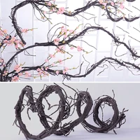 300cm artificial plants tree vines flexible rattan real touch branches liana wall hanging rattan wedding decoration flowers
