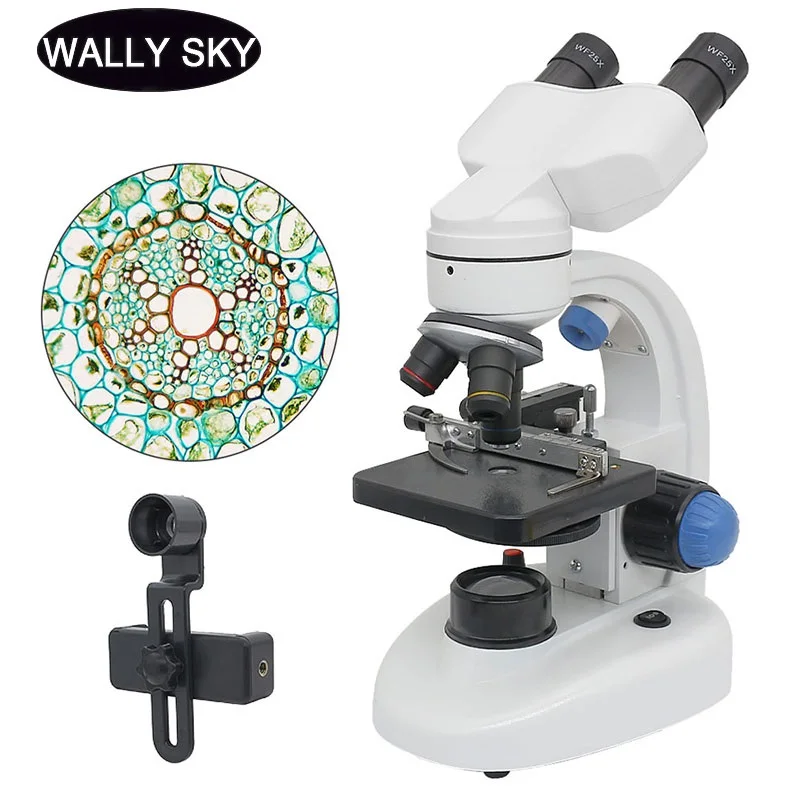 

1000X 2000X Biological Microscope Adjustable LED Illuminated Binocular Microscope for Educational Science Lab School Student