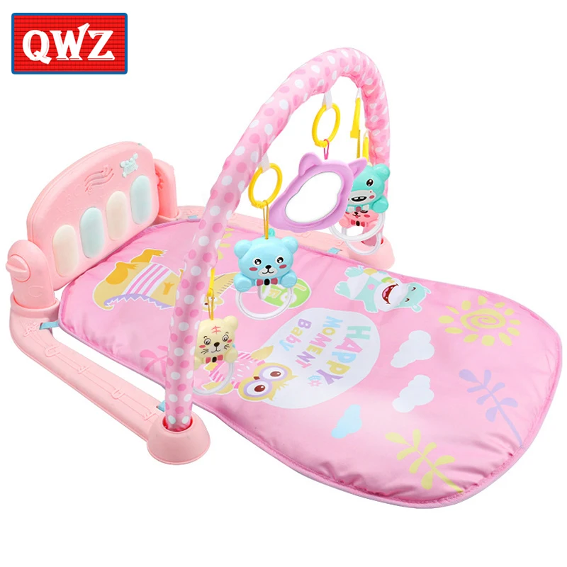 Игровой коврик для детей 0 12 месяцев мягкий детский музыкальный с погремушками и