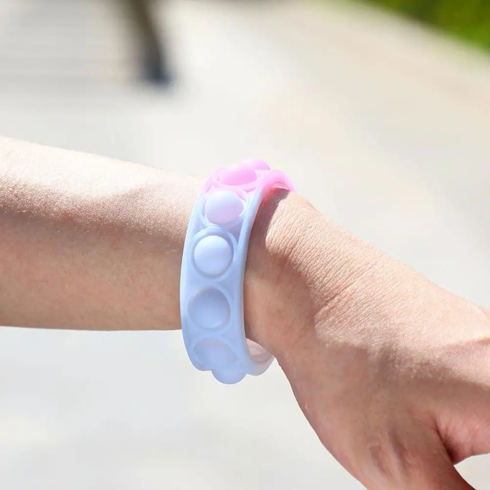 Игрушки антистресс сенсорный мини браслет с пузырьками фигурка простыми