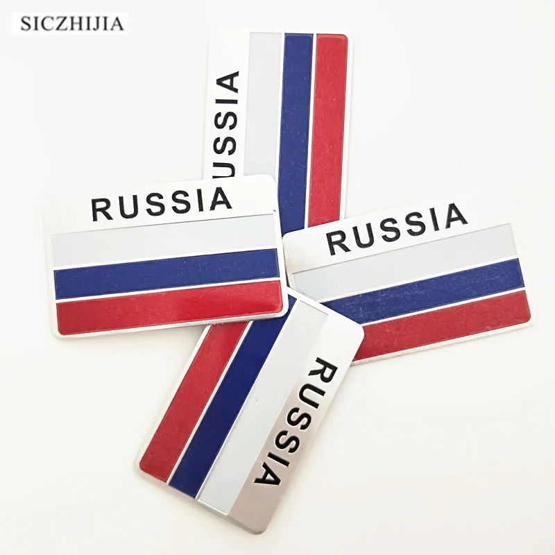 3D наклейка на автомобиль из алюминиевого сплава с российским флагом для Audi Q3 Q5 SQ5