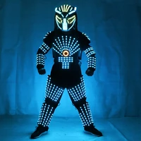 led robot costumes clothes led lights luminous suit stage dance performance show dress for night club